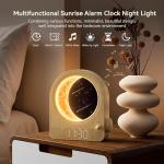 Sunrise Alarm Clock with Dimmable Moon Lamp