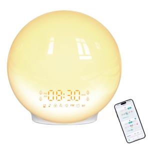 Smart Wake Up Light with Alarm and Nature Sounds