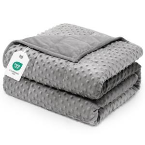 Wemore Weighted Blanket for Adults - 15 lbs Grey
