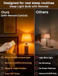 Amber Sleep Light Bulbs with Remote Control (4 Pack)