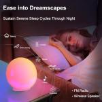 Smart Wake Up Light with Alarm and Nature Sounds
