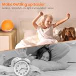 Wake Up Light Alarm Clock with Therapy Light