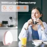 Wake Up Light Alarm Clock with Therapy Light