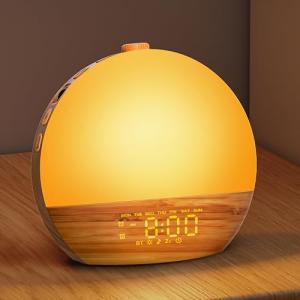 Wood Grain White Noise Sound Machine Alarm Clock