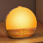 Wood Grain White Noise Sound Machine Alarm Clock