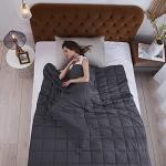 L'AGRATY 15lbs Weighted Blanket - Dark Grey 48"x72