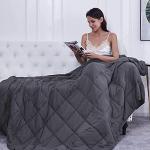 L'AGRATY 15lbs Weighted Blanket - Dark Grey 48"x72