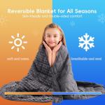 Cooling Weighted Blanket for Kids - 5 lb Plush