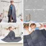 YesCool 5lb Cooling Weighted Lap Blanket, Grey