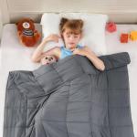 YesCool 5lb Cooling Weighted Lap Blanket, Grey
