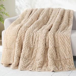 Drewin 15lbs Queen Size Sherpa Weighted Blanket