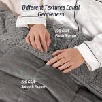 Wemore 15 lbs Dual-Sided Fleece Weighted Blanket