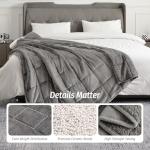 Wemore 15 lbs Dual-Sided Fleece Weighted Blanket
