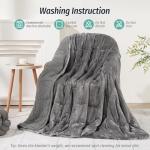 Wemore 15 lbs Dual-Sided Fleece Weighted Blanket