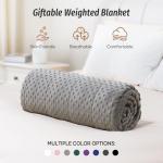Wemore Weighted Blanket for Adults - 15 lbs Grey
