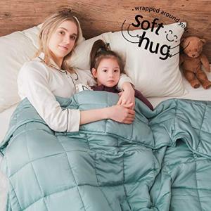 Bamboo Cooling Weighted Blanket, 15lbs, Twin Size