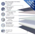 Bamboo Cooling Weighted Blanket, 15lbs, Twin Size