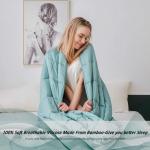 Bamboo Cooling Weighted Blanket, 15lbs, Twin Size
