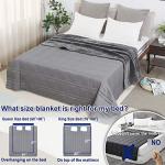 Reversible Queen Size Weighted Blanket with Carry Bag