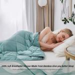Bamboo Cooling Weighted Blanket, 15lbs, Twin Size