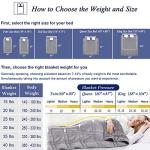 Reversible Queen Size Weighted Blanket with Carry Bag
