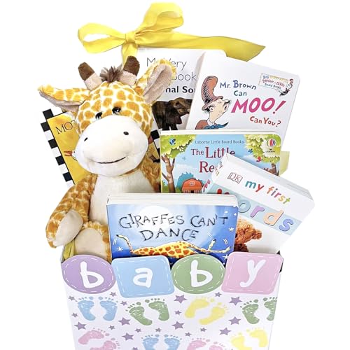 Gender Neutral Baby Gift Basket with Classic Books