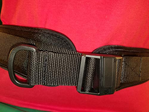Wheelchair Single Pull Seat Belt with Limit-Less 1.5" Magnetic Sliding Self Engaging Buckles (with Back Mount Hardware) (No Pads, Std Straps)