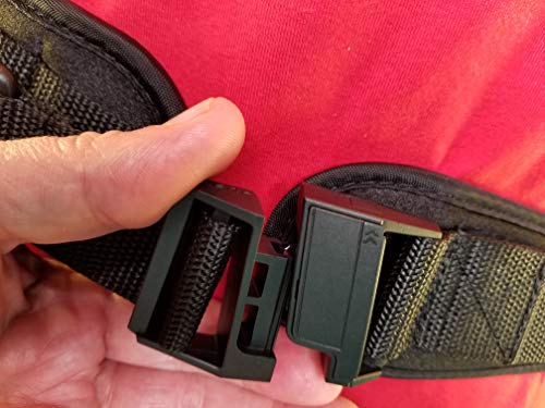 Wheelchair Single Pull Seat Belt with Limit-Less 1.5" Magnetic Sliding Self Engaging Buckles (with Back Mount Hardware) (6" Pads, XL Straps)