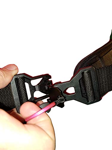 Wheelchair Seat Belt with Limit-Less 1.5" Magnetic Self Engaging Buckles (with Back Mount Hardware) (Black 9" Pads, Std Straps)