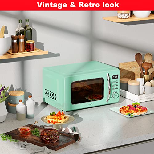 Galanz Retro Green Microwaves with Auto Cook Functions