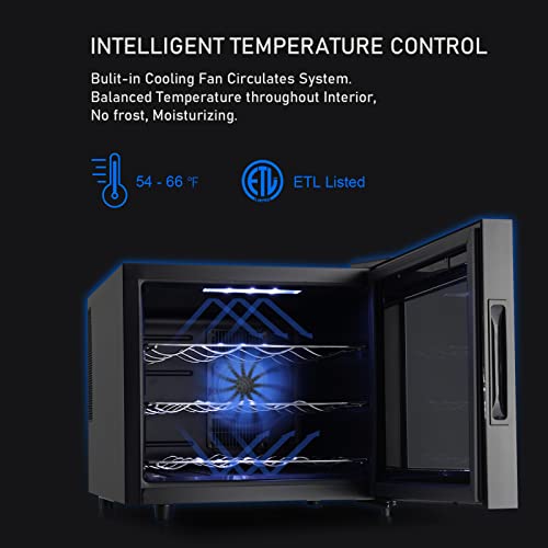 Compact 12-Bottle Wine Cooler with Digital Control