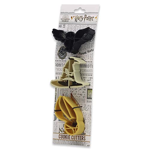 Magical Harry Potter Cookie Cutter Set: Hedwig, Sorting Hat, Golden Snitch