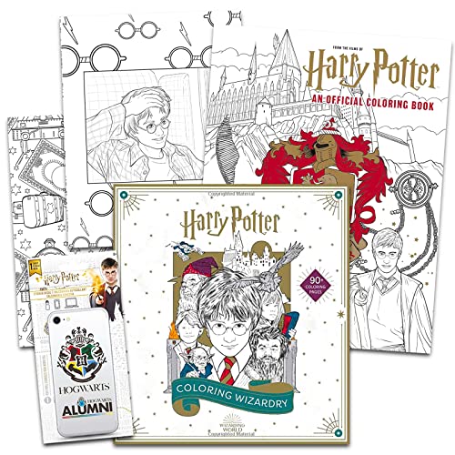 Harry Potter Coloring Books Set - Bundle with Decal