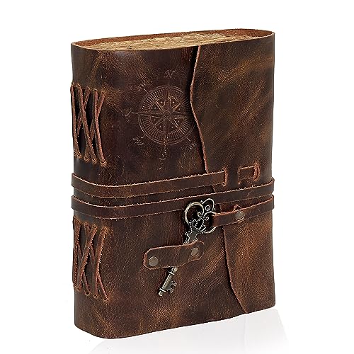 Vintage Leather Harry Potter Journal with Deckle Edge Paper