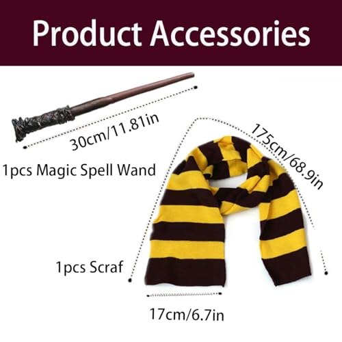 Harry Potter Hooded Robes with Scarf and Wand