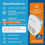Universal Travel Adapter Kit with USB Ports