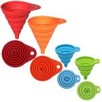 KongNai 4-Pack Collapsible Silicone Kitchen Funnels