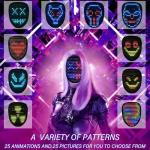 Gesture-Sensing LED Face Mask for Costume Fun