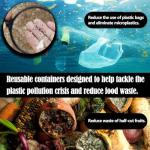 SOOPLEU Set of 4 Reusable Food Savers