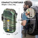 LcFun Waterproof Rechargeable Dual Arc Electric Lighter