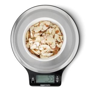 Amazon Basics LCD Kitchen Scale, Weighs Up to 11 lbs
