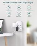 5-Outlet Surge Protector with USB Ports & Night Light