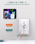 5-Outlet Surge Protector with USB Ports & Night Light