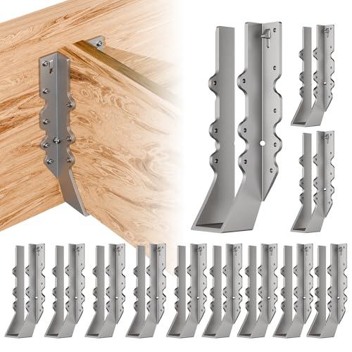 Sturdy 14-Gauge Joist Hangers for Decks - 12 Pack