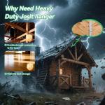 Sturdy 14-Gauge Joist Hangers for Decks - 12 Pack