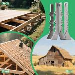 Sturdy 14-Gauge Joist Hangers for Decks - 12 Pack