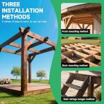 Sturdy 14-Gauge Joist Hangers for Decks - 12 Pack