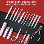 18-Piece Stainless Steel Nail Clippers Set