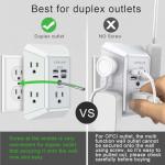 5-Outlet Surge Protector with 4 USB Ports