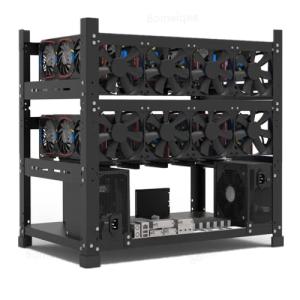 12GPU Mining Rig Frame - Steel Open Air Case